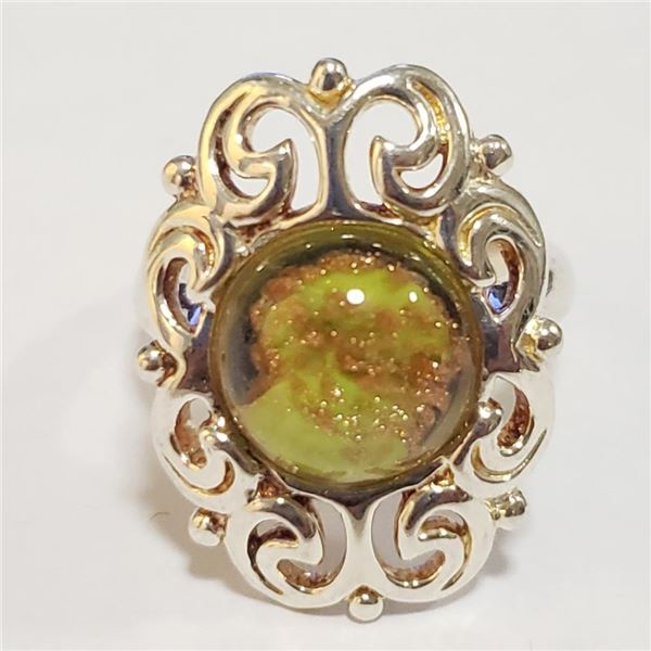 Silver Genuine Gemstone Ring (~Size 8) - RING (~length 0 inches) (~weight 9.75g), Suggested Retail V