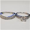 Image 1 : Silver Lot Of 2 Cubic Zirconia Ring (~Size 0) (~length 0 inches) (~weight 6.03g), Suggested Retail V