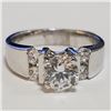 Image 1 : Silver Cubic Zirconia Ring (~Size 7) - RING (~length 0 inches) (~weight 7.5g), Suggested Retail Valu