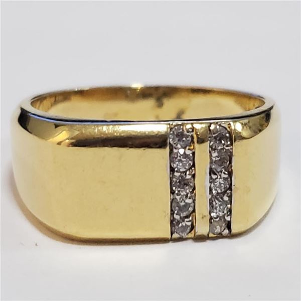 Silver Cubic Zirconia Ring (~Size 10) - RING (~length 0 inches) (~weight 6.73g), Suggested Retail Va