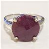 Image 1 : Silver Ruby Ring (~Size 10) - RING (~length 0 inches) (~weight 4.35g), Suggested Retail Value $200
