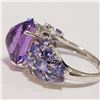 Image 3 : Silver Amethyst Tanzanite Ring (~Size 6) - RING (~length 0 inches) (~weight 5.45g), Suggested Retail