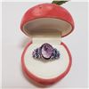 Image 4 : Silver Amethyst Tanzanite Ring (~Size 6) - RING (~length 0 inches) (~weight 5.45g), Suggested Retail