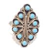 Image 1 : Silver Turquoise Ring (~Size 7) - RING (~length 0 inches), Suggested Retail Value $100
