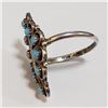 Image 2 : Silver Turquoise Ring (~Size 7) - RING (~length 0 inches), Suggested Retail Value $100