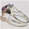 Image 3 : Silver Amethyst Ring (~Size 8) - RING (~length 0 inches) (~weight 7.89g), Suggested Retail Value $30