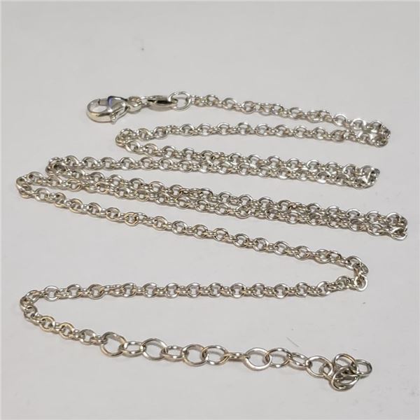 Silver Chain (~Size 0) (~length 20 inches) (~weight 3.96g), Suggested Retail Value $100