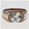 Image 1 : Silver Cubic Zirconia Ring (~Size 8) - RING (~length 0 inches) (~weight 5.83g), Suggested Retail Val