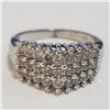 Image 1 : Silver Cubic Zirconia Ring (~Size 8) - RING (~length 0 inches) (~weight 4.81g), Suggested Retail Val