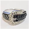 Image 1 : Silver Cubic Zirconia Ring (~Size 9) - RING (~length 0 inches) (~weight 7.36g), Suggested Retail Val