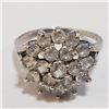 Image 1 : Silver Cubic Zirconia Ring (~Size 6.5) - RING (~length 0 inches) (~weight 3.17g), Suggested Retail V