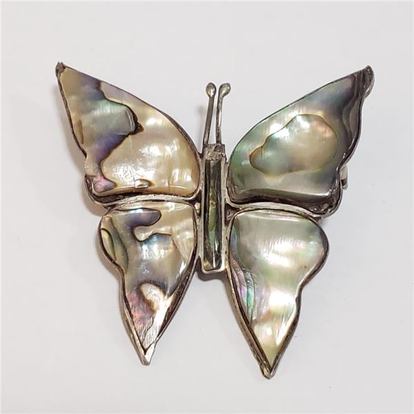Silver Genuine Gemstone Butterfly Shgaped Broach (~Size 0) (~length 0 inches) (~weight 6.06g), Sugge