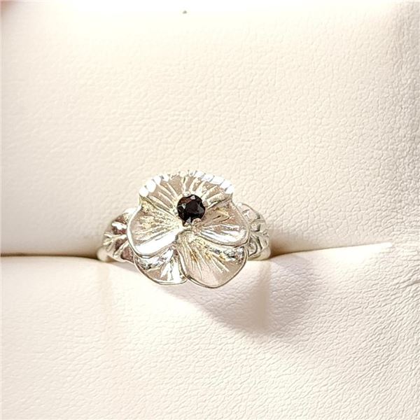 Silver Sapphire Ring (~Size 7) -RING, Suggested Retail Value $80