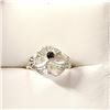 Image 1 : Silver Sapphire Ring (~Size 7) -RING, Suggested Retail Value $80