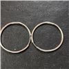 Image 1 : Silver Hoops Earrings, Suggested Retail Value $50