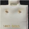 Image 1 : 14K Yellow Gold Diamond(0.02ct) Earrings, Suggested Retail Value $200