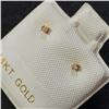 Image 2 : 14K Yellow Gold Diamond(0.02ct) Earrings, Suggested Retail Value $200