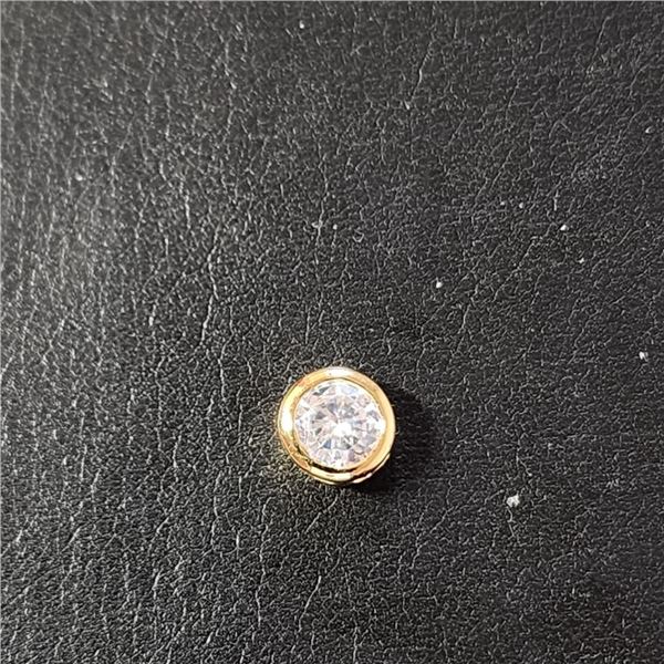 Silver Cz Gold Plated Pendant (~Size 0) (~length 0 inches), Suggested Retail Value $60