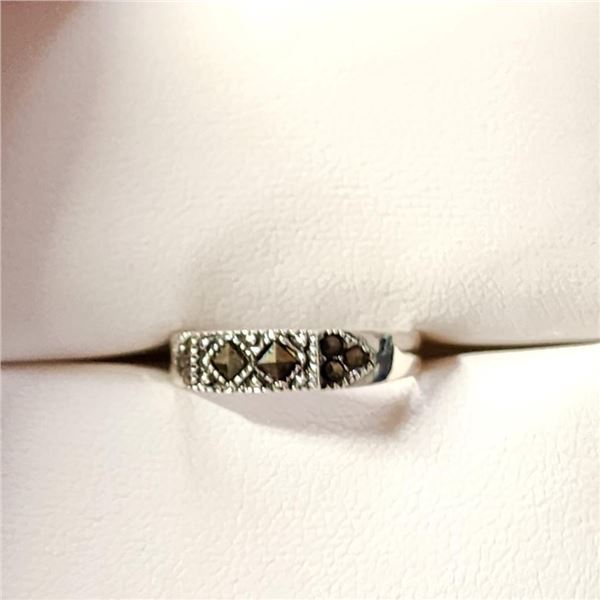 Silver Marcasite Ring (~Size 6.5) -RING (~length 0 inches), Suggested Retail Value $60