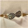 Image 1 : Silver Marcasite Ring (~Size 8) -RING (~length 0 inches), Suggested Retail Value $70