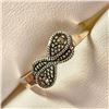 Image 3 : Silver Marcasite Ring (~Size 8) -RING (~length 0 inches), Suggested Retail Value $70