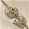 Image 2 : Silver Heart Shape Earrings (~Size 0) (~length 0 inches), Suggested Retail Value $60