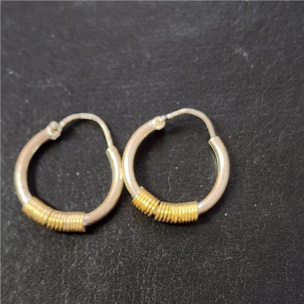 Silver Hoops Earrings (~Size 0) (~length 0 inches), Suggested Retail Value $50