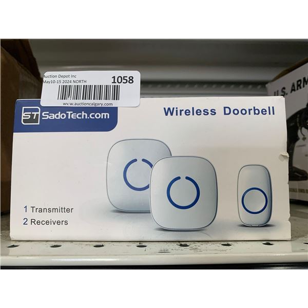 SadoTech Wireless Doorbell 1 Transmitter 2 Receivers