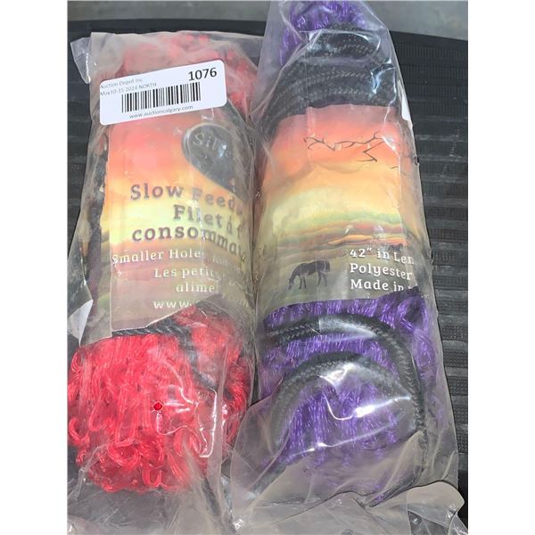 Silverline Slow Feed Hay Net 42" Red + Purple