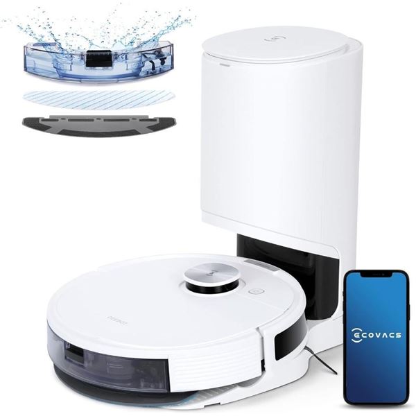 ECOVACS DEEBOT N10 Plus Robot Vacuum and Mop Combo with Auto-Empty Station, Hands-Free Cleaning for 
