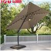 Image 1 : Sunbrella Seasons Sentry Square Solar LED Cantilever Umbrella - May Differ Slightly From Stock Photo