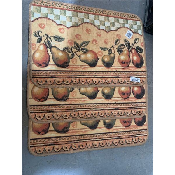 Lot of 3 Kitchen Mat Washable