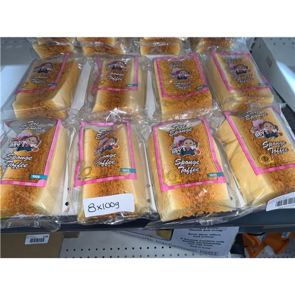 Aby's Candy Sponge Toffee 100g x 8