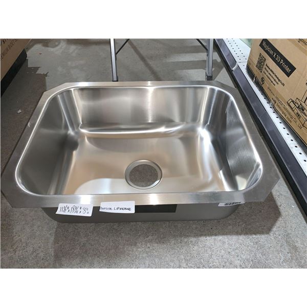 Stainless Steel Sink Basin 11 1/2" x 18 3/4" x 8"h From outter edge