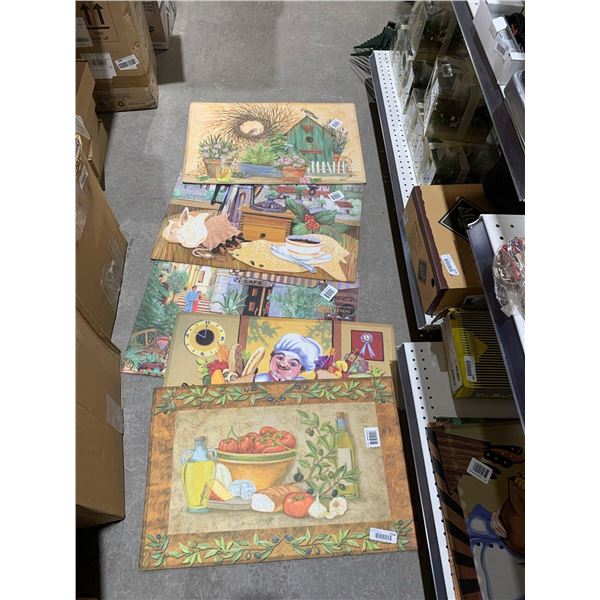 Lot of 5 Kitchen  Mats Washable