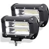Image 1 : BAOLICY LED Light Bars Spot Flood Combo Beam Offroad Driving Fog Lights 5inch LED pod Lights Waterpr