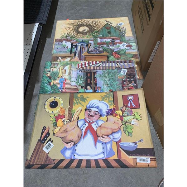 Lot of 4 kitchen Mats  Washable