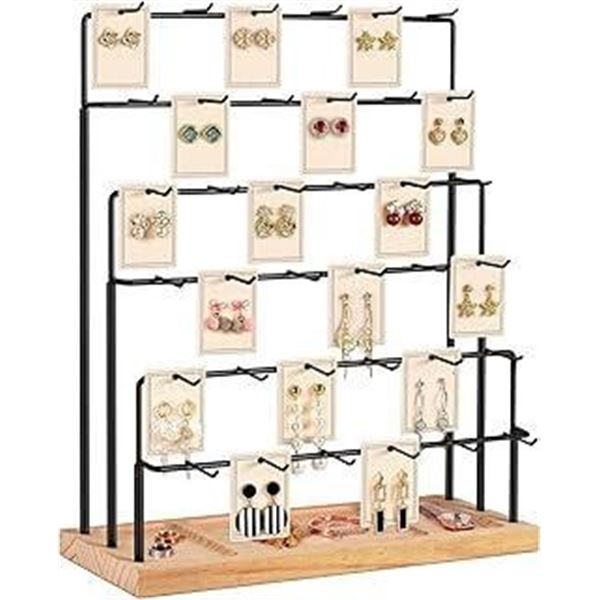 Jewelry Display Rack Rustic Brown