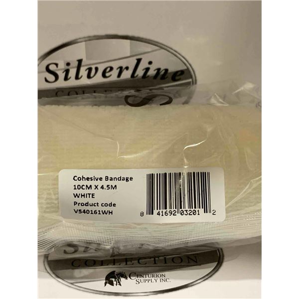 Silverline Cohesive Elastic Bandages White 10cm x 4.5M 18 Rolls