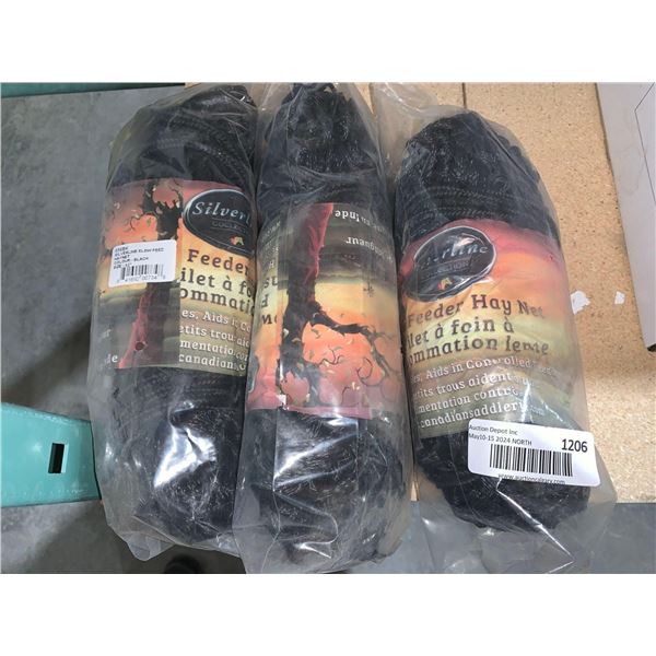 Silverline Slow Feed hay Net 42" Lot of 3 Black