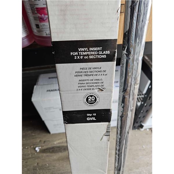 Vinyl Gasket for Tempered Glass 12x (2x6')