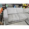 Image 3 : Grey Microfiber Sectional With Storage Ottoman