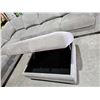 Image 5 : Grey Microfiber Sectional With Storage Ottoman
