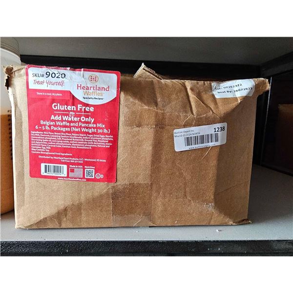 Heartland Waffles Gluten Free - Just Add Water  Waffle & Pancake Mix  -6x5 Lbs