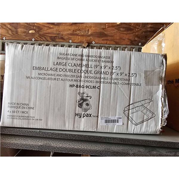 Large Clamshell Food Container 9x9x2.5" - 200 Count