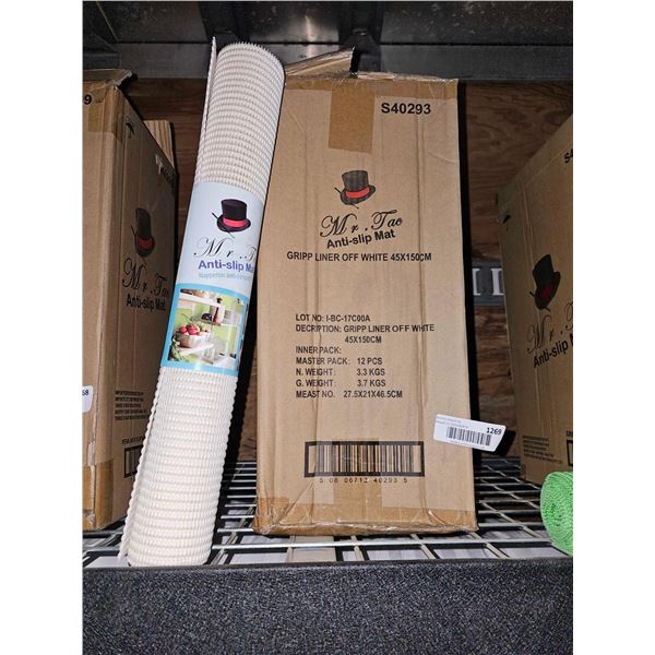 Mr Tac Anti Slip Mat Off White 27.5x21x46.5cl - Lot of 12 rolls