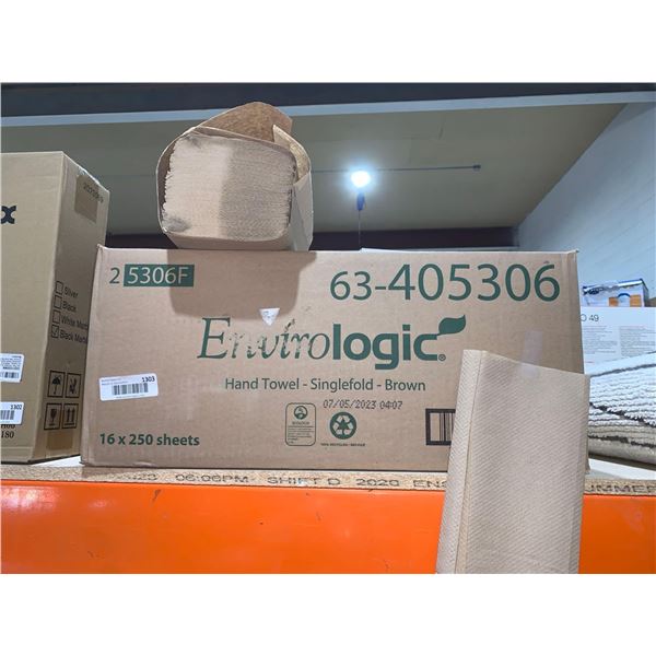Envirologic Hand Towels Single Fold Brown 16 x 250 Sheets