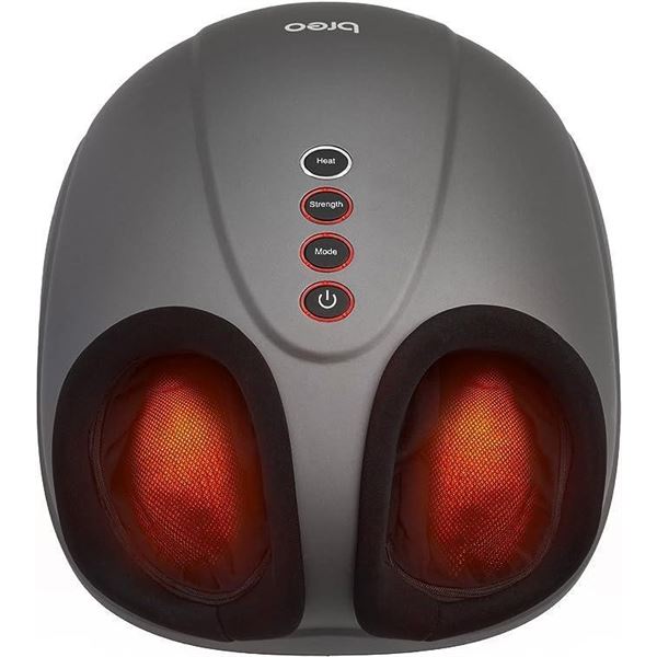 Breo Foot Massager with Heat, Deep Tissue Kneading, Shiatsu Massage Machine for Relax, Relieve Foot 