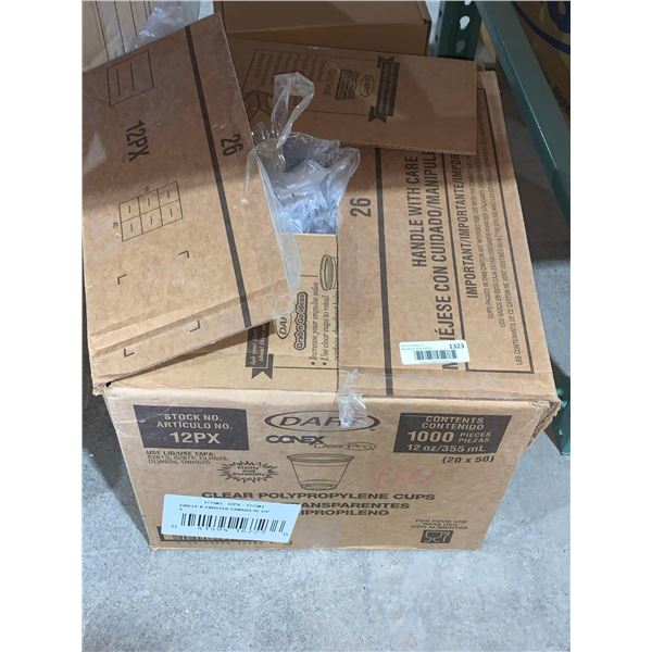 Dart clear plastic cups 1000x355ml