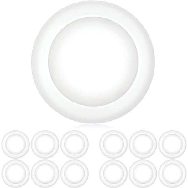 Parmida (12 Pack) 5/6” Dimmable LED Disk Light Flush Mount Recessed Retrofit Ceiling Pot Li